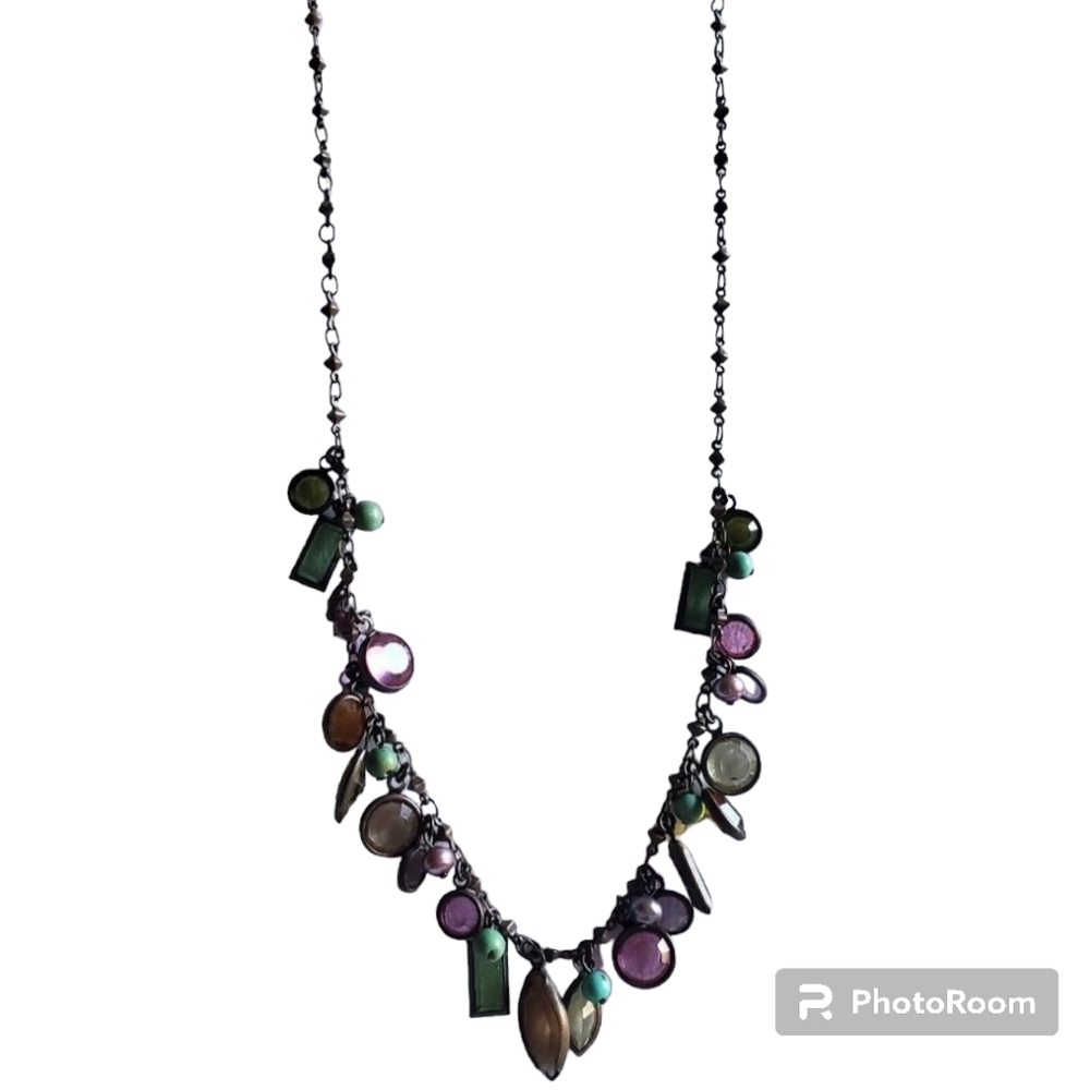 Vintage Liz Paiacios of San Francisco Multi-colored Swarovski Crystal Necklace - Picture 3 of 7